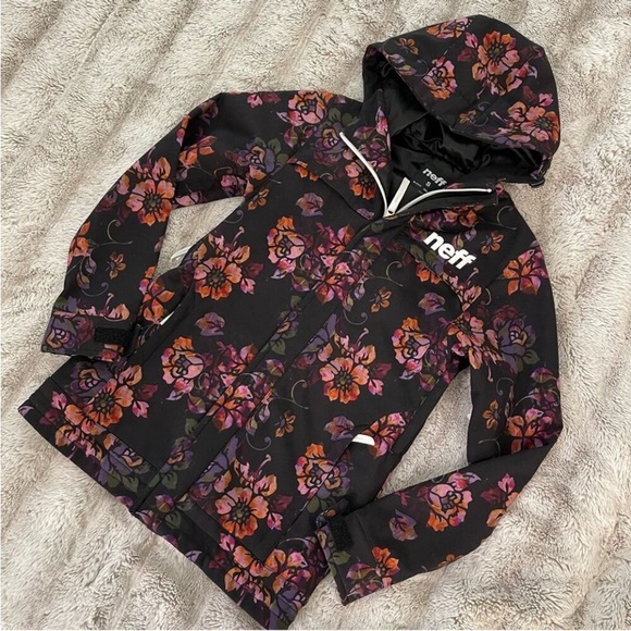 Neff Lush Acid Floral Softshell Snow Jacket - Picture 6 of 6